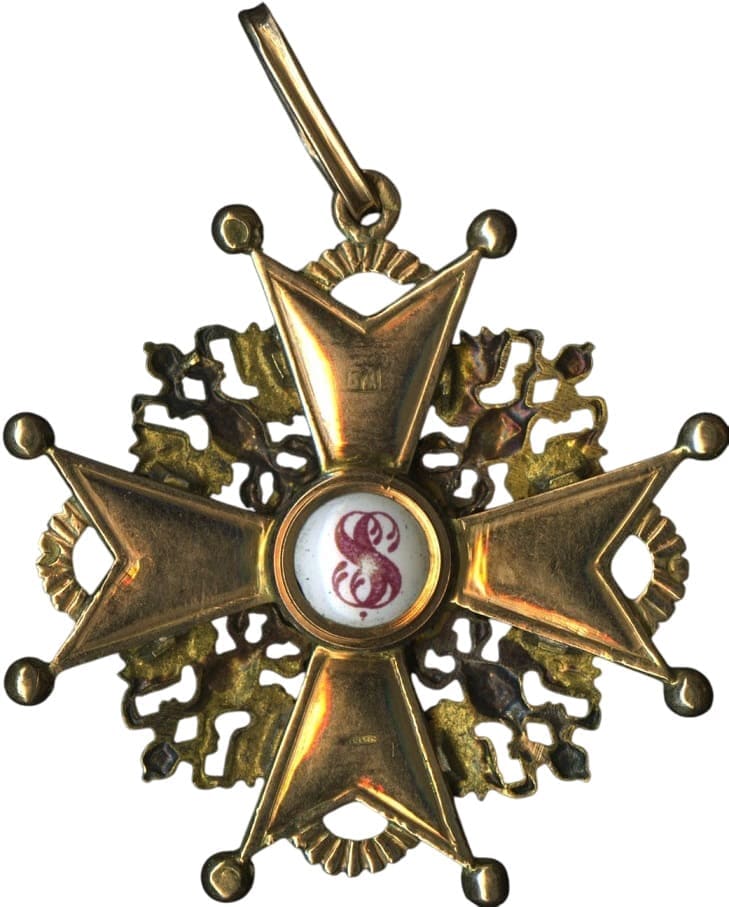 Знак ордена Св. Станислава III ст.  фирма  Эдуард.jpg