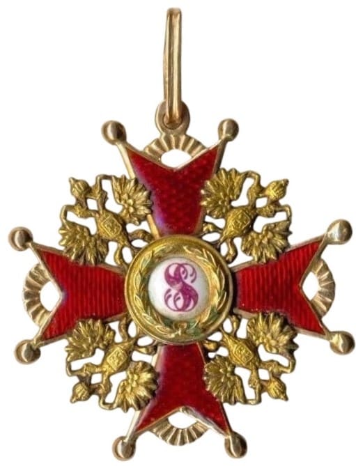 Знак ордена Св. Станислава III ст.  фирма Эдуард ВД.jpg