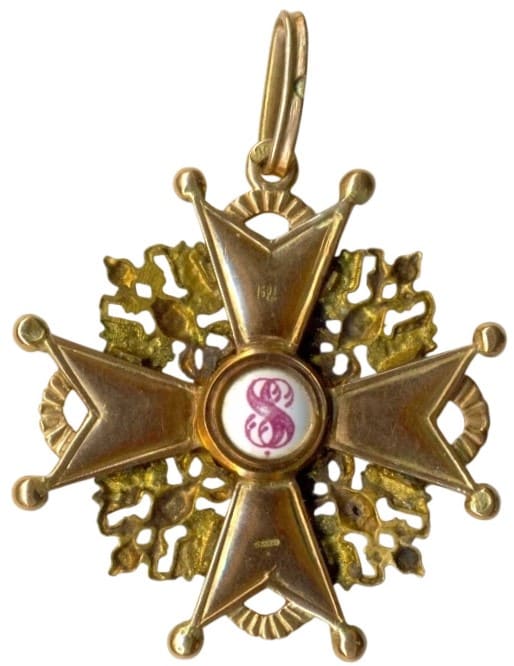 Знак ордена Св. Станислава III ст.  фирма Эдуард  ВД.jpg