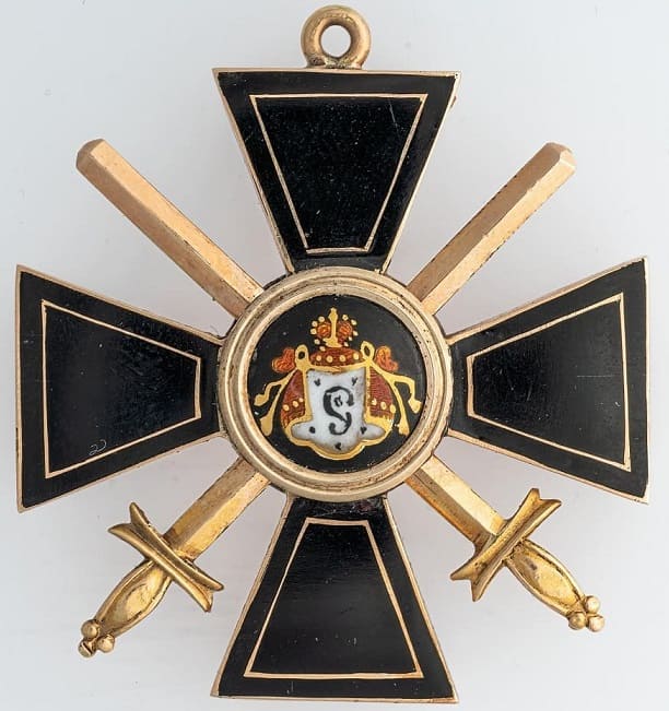 Знак ордена св. Владимира 1-й степени с мечами чёрной эмали.jpg