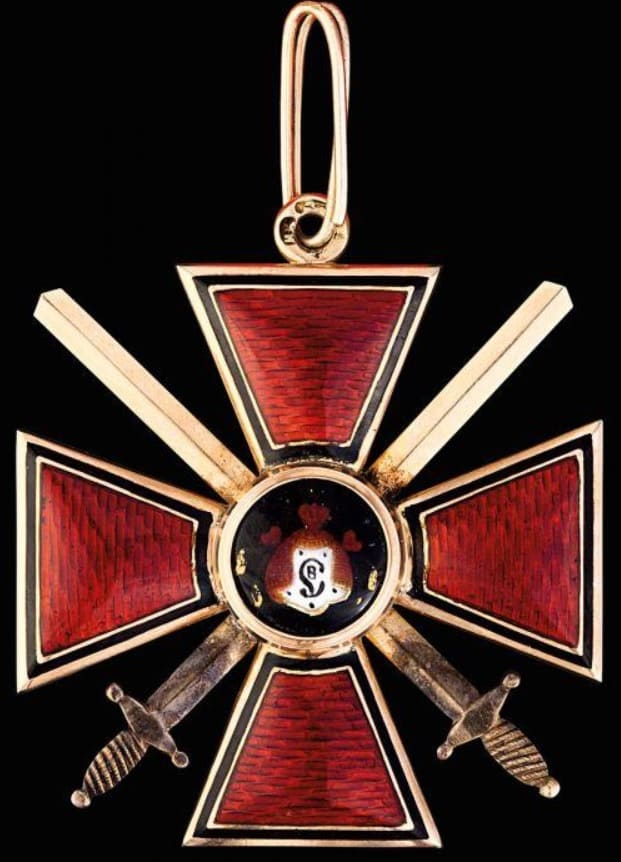 Знак ордена Святого равноапостольного князя Владимира 3-й степени с мечами ИК.jpg