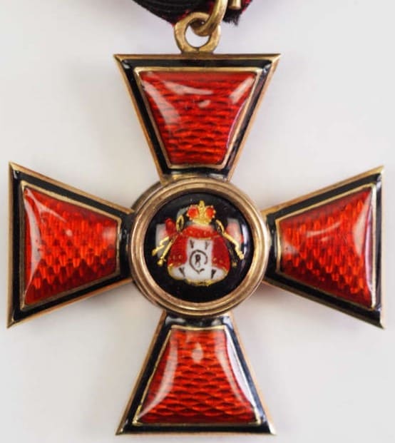 Знак  ордена Святого равноапостольного князя Владимира 4-й степени клеймо КФ.jpg