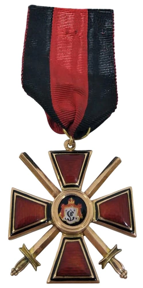 Знак ордена  Святого равноапостольного князя Владимира 4-й степени с мечами ВД.jpg