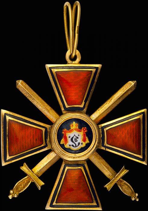 Знак ордена Святого  равноапостольного князя Владимира IV степени с мечами Эдуард.jpg