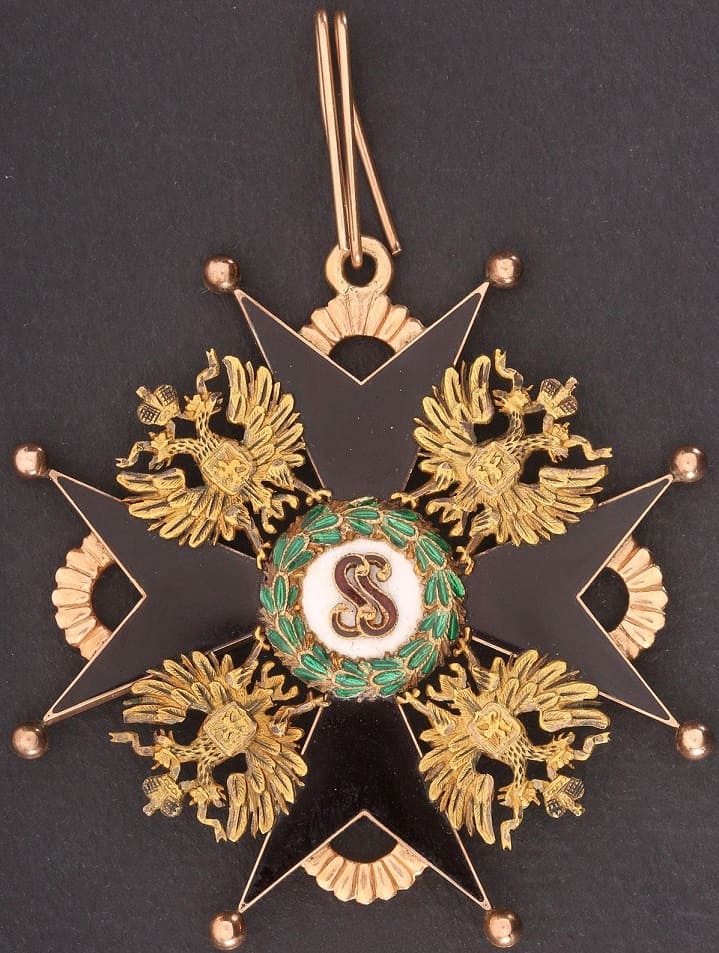 Знак ордена Святого Станислава 1864 мастерская П.А. Андреева.jpg