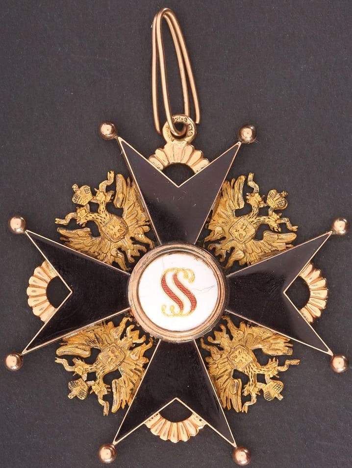 Знак  ордена Святого Станислава 1864 мастерская П.А. Андреева.jpg