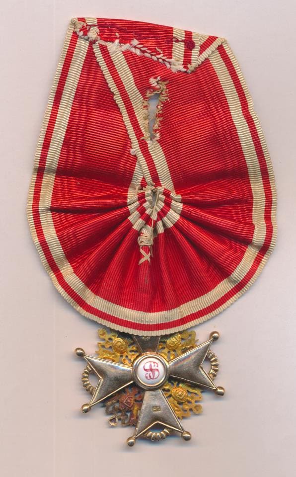 Знак ордена  Святого Станислава 2-й степени АК 1899.jpg