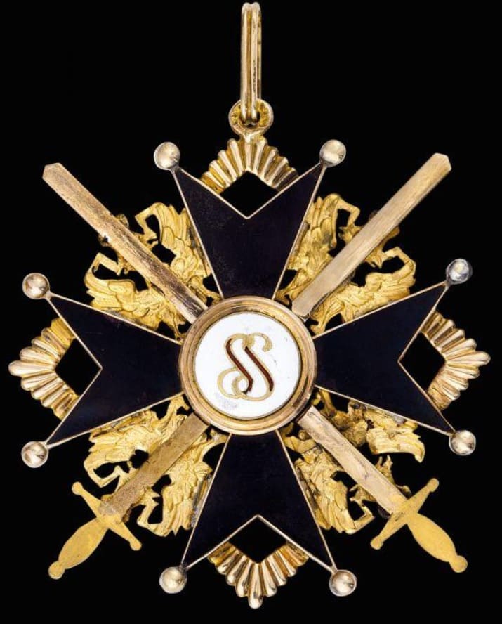 Знак ордена Святого  Станислава 2-й степени с мечами.jpg