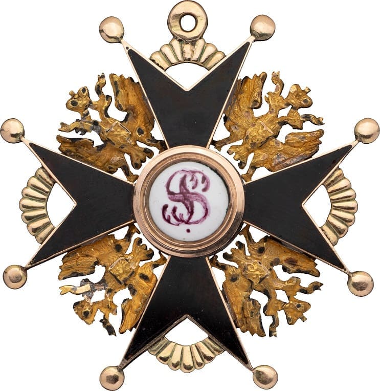 Знак ордена Святого  Станислава 3-й степени черной эмали ИМ.jpg