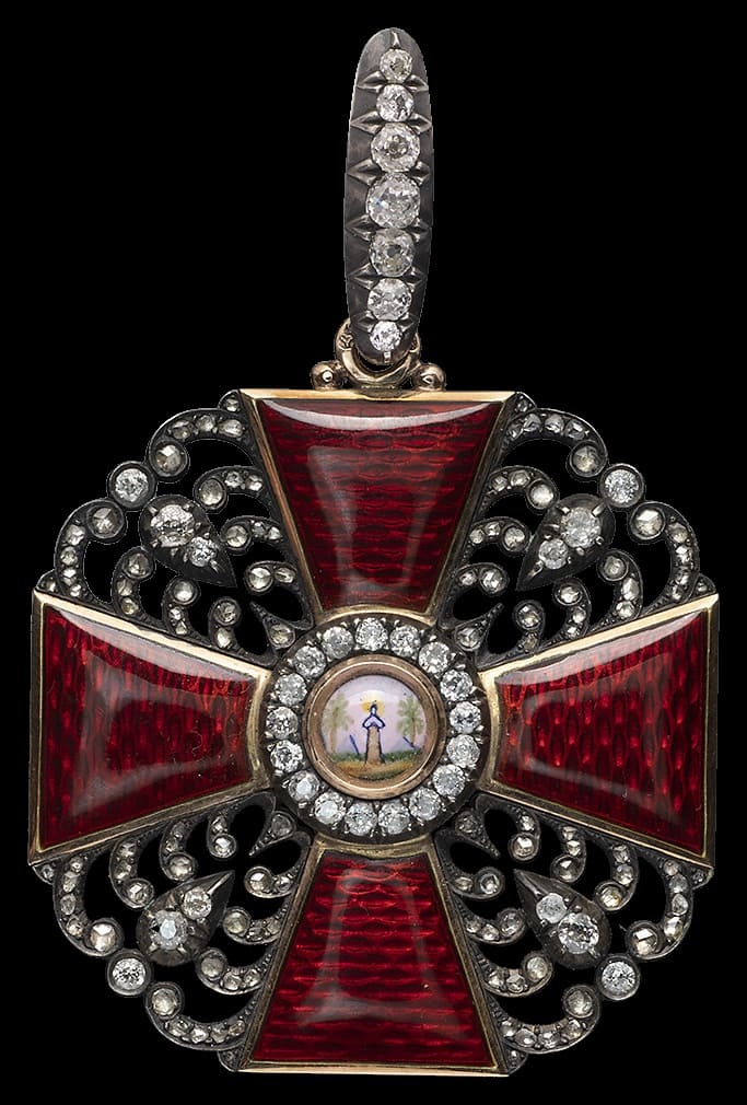 Знак ордена Святой Анны  1-й степени с бриллиантами ДО.jpg