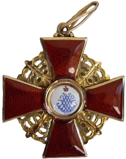 Знак  ордена  Святой Анны 3-й степени Фирма «Эдуард» ИЛ.jpg
