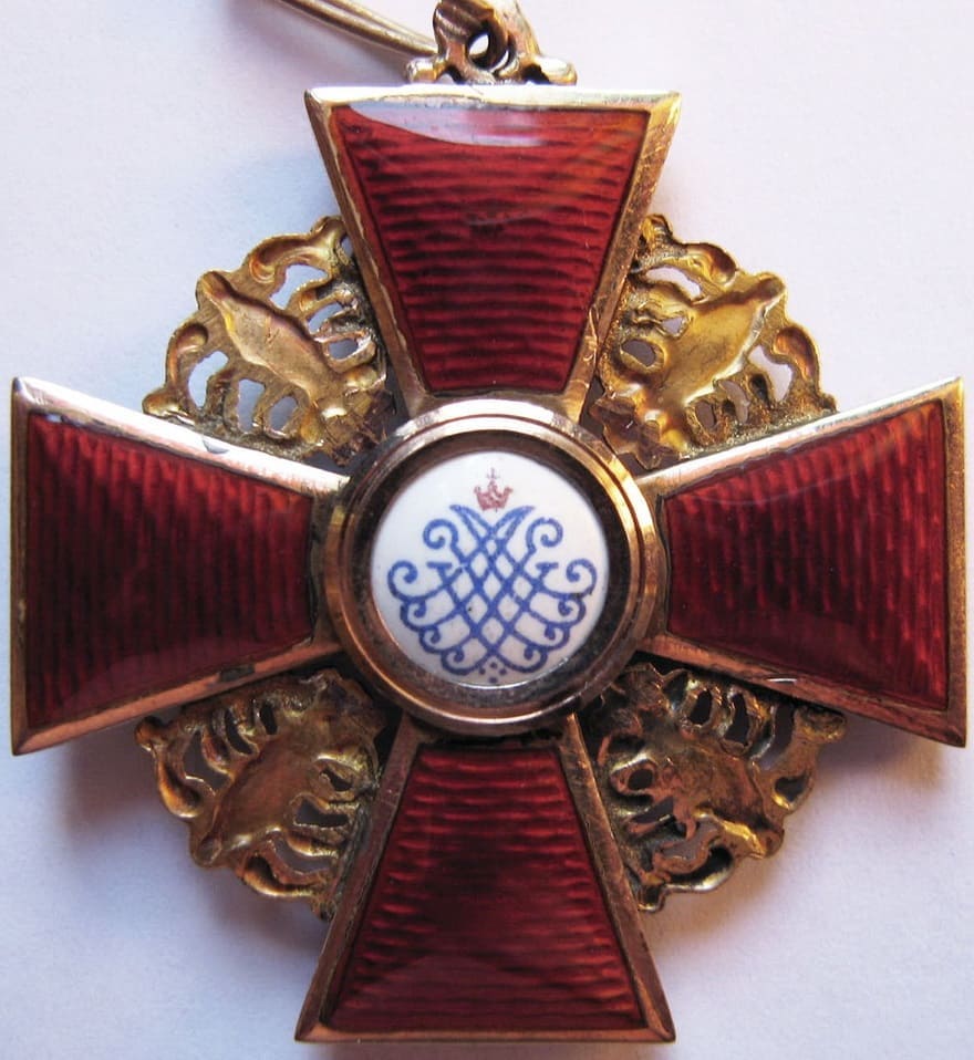 Знак ордена   Святой Анны 3-й степени Фирма «Эдуард».jpg