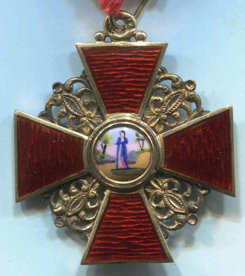 Знак ордена Святой Анны 3-й степени мастерская Вильгельма Кейбеля.jpg
