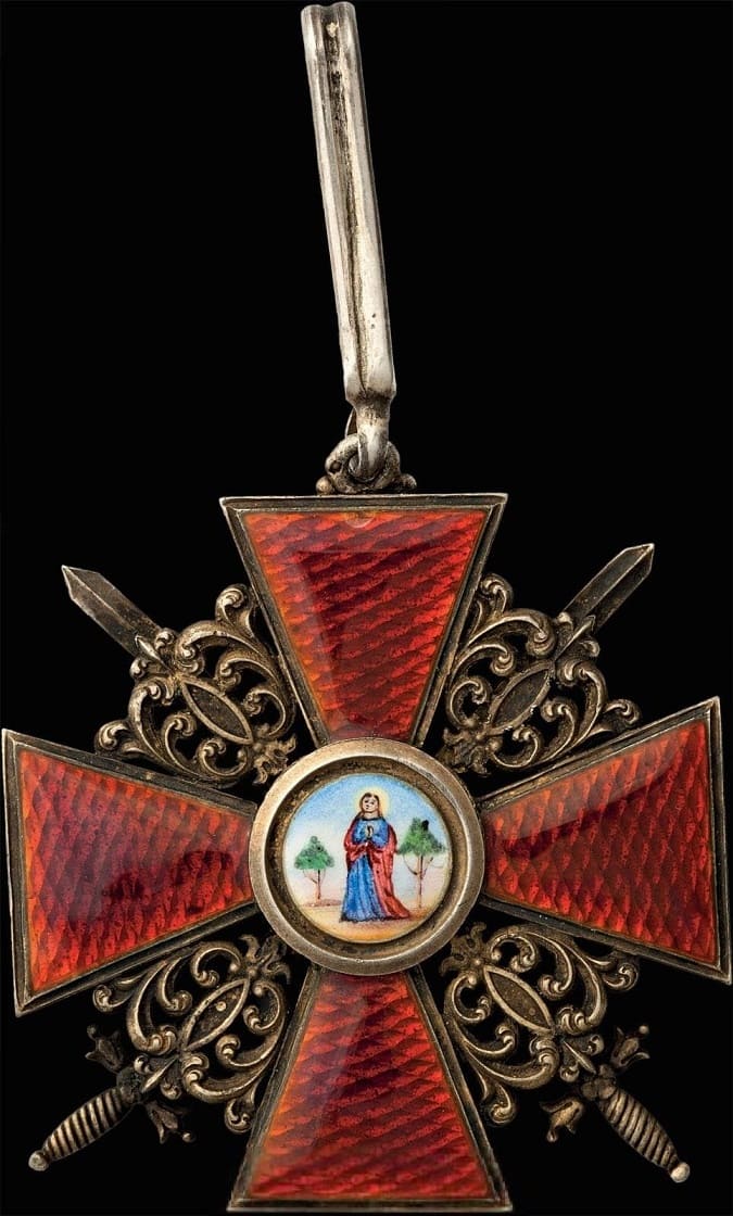 Знак ордена Святой Анны I степени с мечами французского производства.jpg