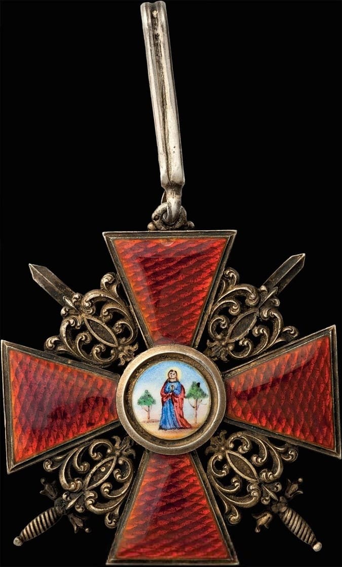Знак ордена Святой Анны I степени с мечами французского производства.jpg