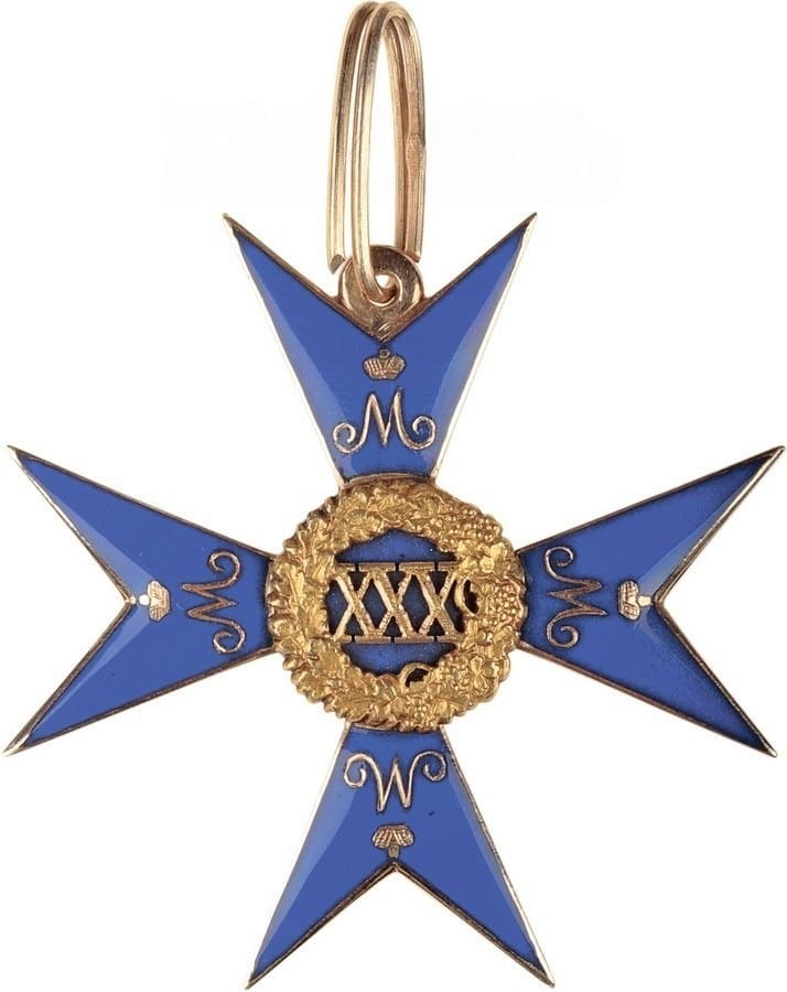 Знак отличия за XXX лет беспорочной службы в Ведомстве учреждений императрицы Марии.jpg
