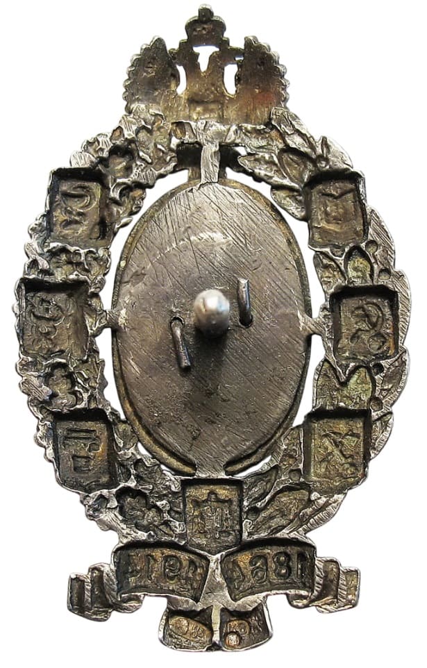 Знак в память 50-летия земских учреждений сделанные в серебре ИВ.jpg